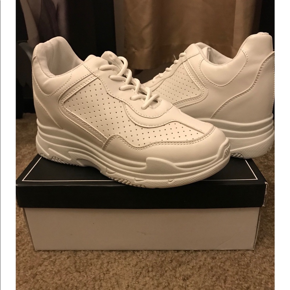 Qupid Platform Dad Sneaker Bright White